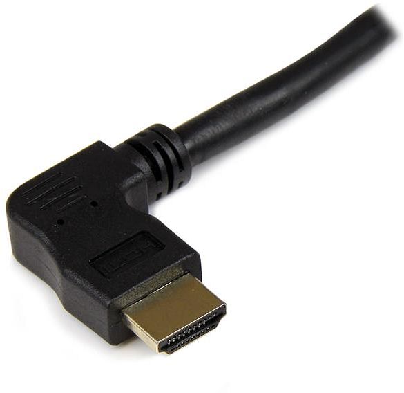 StarTech High Speed przewód HDMI prosty/lewo łamany czarny 2m