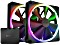 NZXT F Series F140 RGB, Matte Black, schwarz, LED-Steuerung, 140mm, 2er-Pack (RF-R14DF-B1)