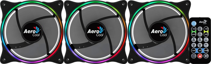 AeroCool Eclipse 12 Pro ARGB, sterowanie LED, pilot zdalnego sterowania, sterowanie wentylatorów, 120mm, sztuk 3