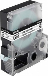 Epson LC-2TBN9 taśma do drukarek, 6mm, czarny/przeźroczysty