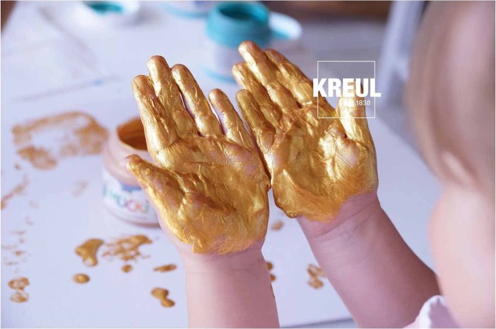Kreul Mucki - Funkel-Fingerfarbe drachen-silber, 150ml