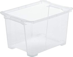 Rotho Evo Aufbewahrungsbox 15l, transparent/weiß