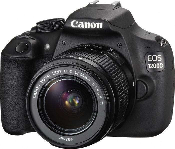 Canon EOS 1200D schwarz mit Objektiv EF-S 18-55mm und EF 50mm