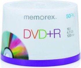 Memorex DVD+R 4.7GB, 50-pack Spindle