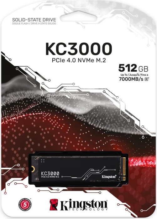 Kingston KC3000 PCIe 4.0 NVMe SSD 512GB, M.2