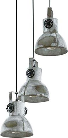 Eglo Barnstaple lampa wisząca 3-palnikowy srebrny/brązowy
