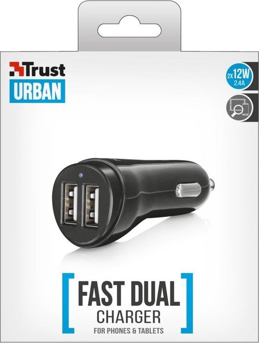 Trust Fast Dual USB Car Charger 2x 12W