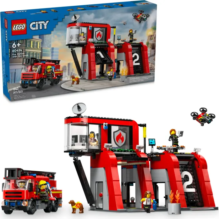 LEGO City - Feuerwehrstation mit Drehleiterfahrzeug  ...