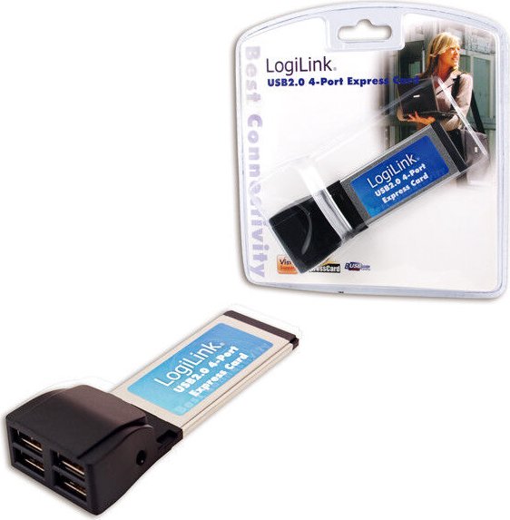 LogiLink 4x USB-A 2.0, ExpressCard/34