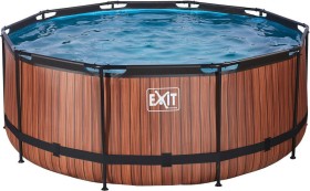 Exit Toys Stone Pool with sand filter pump 360x122cm brown