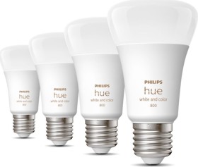 Philips Hue White and Color Ambiance 800 LED-Bulb E27 6.5W, 4er-Pack