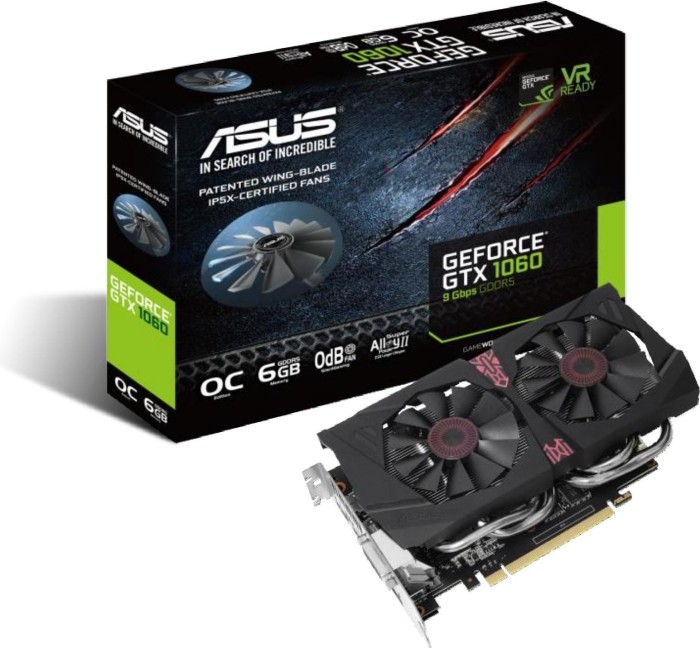 ASUS GeForce GTX 1060 9Gbps Advanced, GTX1060-A6G-9GBPS, 6GB GDDR5, DVI, 2x HDMI, 2x DP