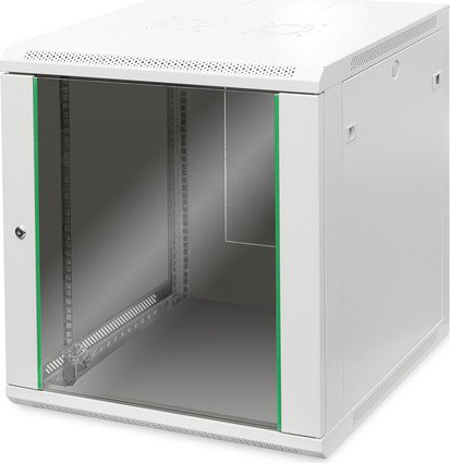 Digitus Professional Dynamic Basic Serie 12HE Wandschrank, Glastür, grau, 600mm tief