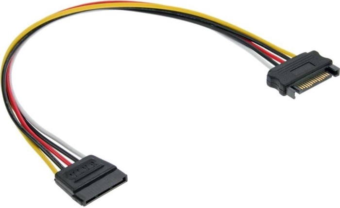 InLine adapter zasilający SATA 15-Pin SATA wtyczka na 15-Pin SATA gniazdko, 0.3m