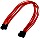 Nanoxia 4-Pin-Molex na 2x 3-Pin-wentylatory 30cm, sleeved czerwony (NX42A30R)