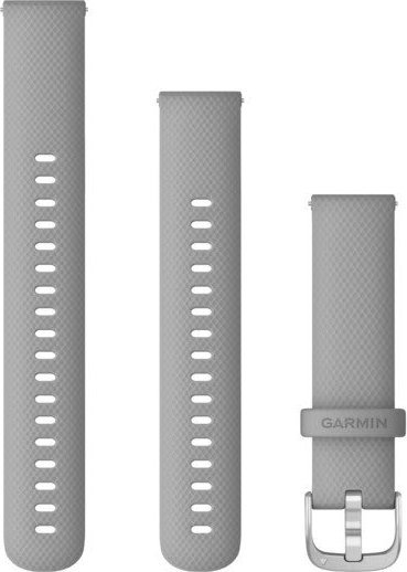 Garmin Schnellwechsel Ersatzarmband 18mm Silikon powder grey/stainless 110-195mm