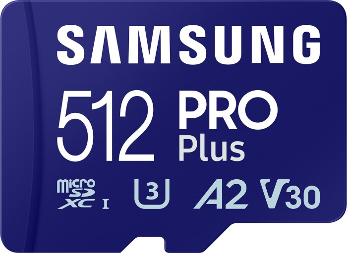 Samsung PRO Plus R180/W130 microSDXC 512GB USB-zestaw, UHS-I U3, A2, Class 10