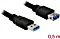 DeLOCK USB-A 3.0 Verlängerungskabel, 0.5m (85053)