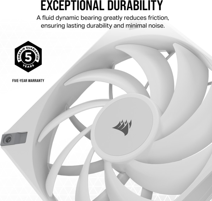 Corsair AF Series iCUE AF140 RGB Elite Dual Fan Kit, biały, sterowanie LED, 140mm, sztuk 2