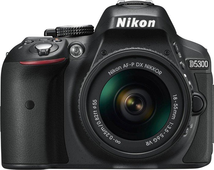 Nikon D5300 czarny z obiektywem AF-P DX 18-55mm 3.5-5.6G VR