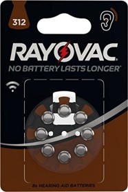 Rayovac Acoustic 312 (PR41/PR736), 8er-Pack