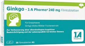 1A Pharma Ginkgo 240mg Tabletten, 30 Stück