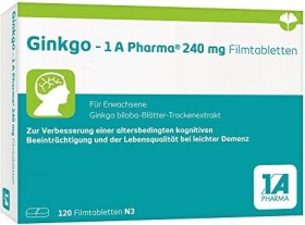 1A Pharma Ginkgo 240mg Tabletten, 120 Stück
