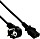 InLine przewód sieciowy, kontakt ochronny łamany na Wtyczka zasilania C13, czarny, 1m (16647E)