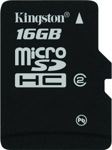 Kingston microSDHC 16GB, Class 4