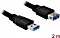 DeLOCK USB-A 3.0 kabel przedłużający, 2m (85056)
