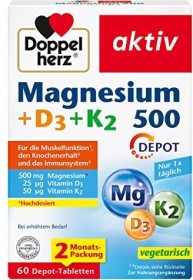 Doppelherz aktiv Magnesium 500 + D3 + K2 Tabletten, 60 Stück