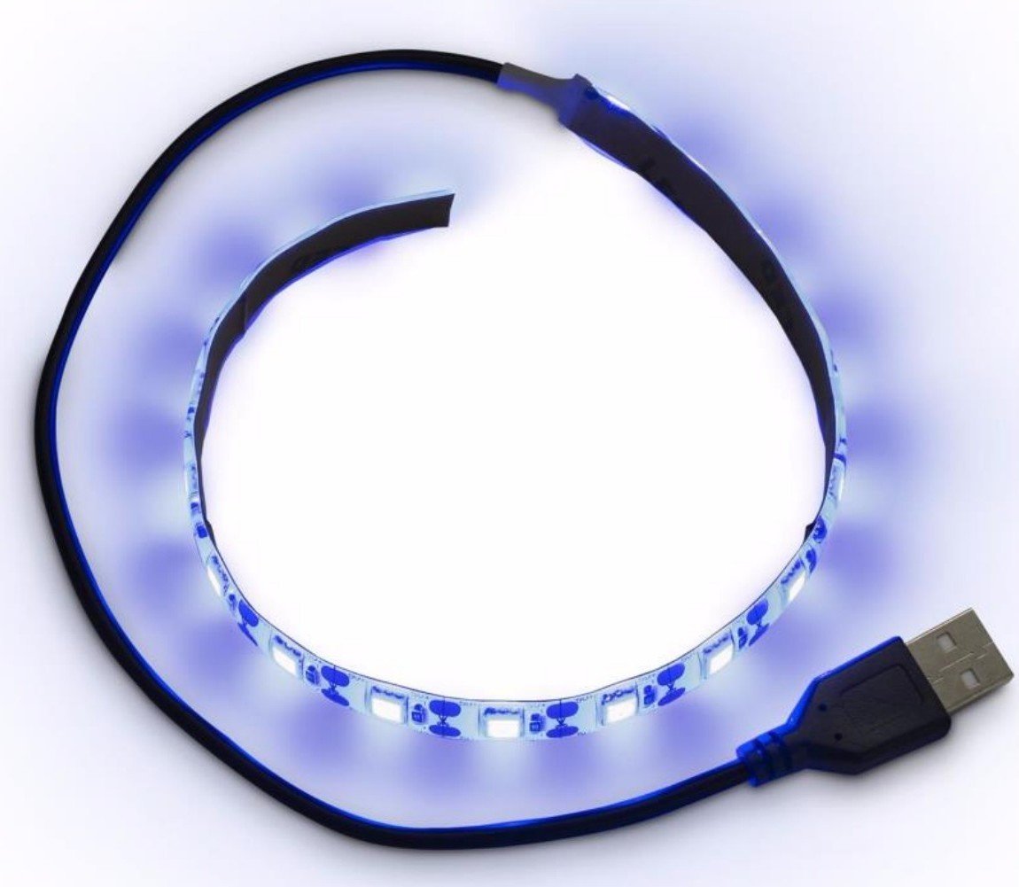 Blau USB-LED-Lampe Isoliert Auf Weiß Lizenzfreie Fotos, Bilder und Stock  Fotografie. Image 34734407.