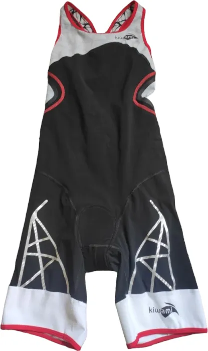 KiWAMi Spider WS1 Openback Trisuit strój triathlonowy czarny/czerwony/biały (damskie)