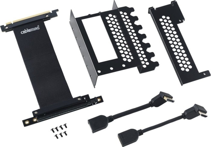 CableMod Vertical PCI-e Bracket Riser Card Cable do Obudowy, 1x DisplayPort, 1x HDMI