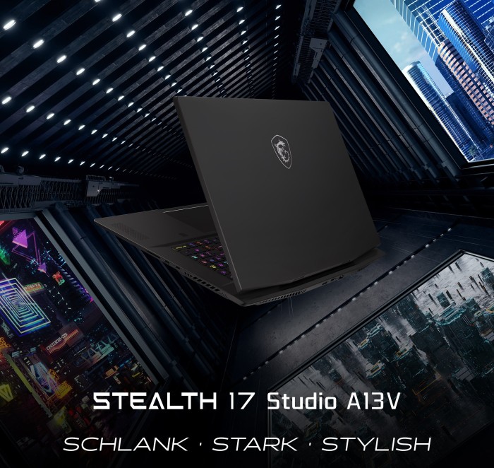 MSI Stealth 17 Studio HX A13VF-022, Core Black, Core i7-13700H, 16GB RAM, 2TB SSD, GeForce RTX 4060, DE