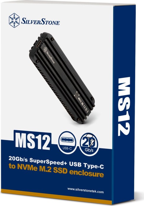 SilverStone MS12, M.2 SSD, USB-C 3.2
