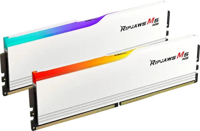 G.Skill Ripjaws M5 RGB weiß DIMM Kit 32GB, DDR5-6000, CL36-48-48-96, on-die ECC