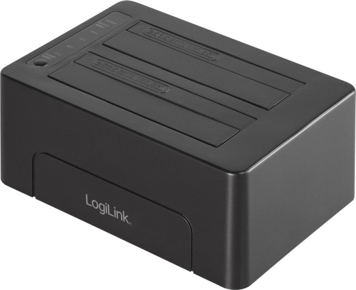 LogiLink USB 3.0 2-Bay für 2.5"/3.5" SATA HDD/SSD, schwarz, USB-C 3.1