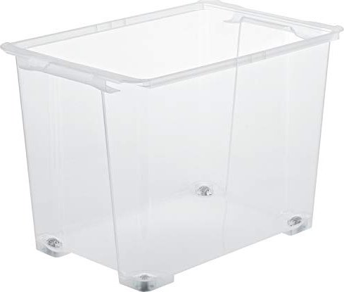 Rotho Evo Aufbewahrungsbox 65l, transparent/weiß