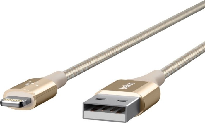 Belkin MIXIT Duratek USB-A/Lightning Adapterkabel 1.2m gold