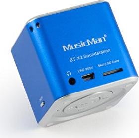 Technaxx Mini MusicMan Wireless Soundstation BT-X2 blau
