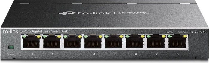 TP-Link TL-SG608E Desktop Gigabit Smart Switch, 8x RJ-45
