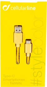Cellularline USB Cable Stylecolor USB-C 1.00m gelb