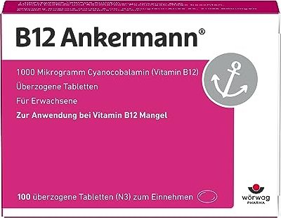 B12 "Ankermann" überzogene Tabletten, 100 Stück