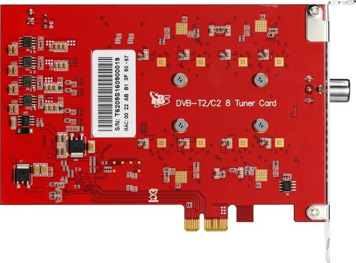 TBS DVB-T2/C2/T/C/ISDB-T Octa-Tuner, PCIe x1