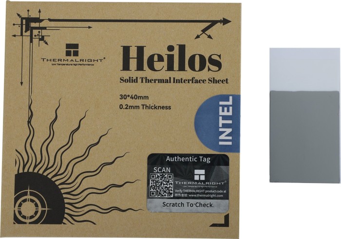 Thermalright Heilos Intel podstawka przewodząca ciepło 30x40x0.2mm, 1 sztuka