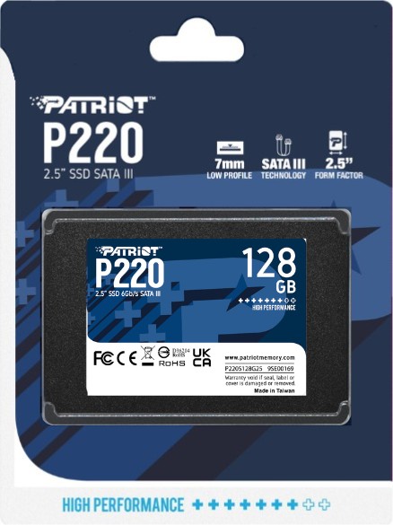 Patriot P220 128GB, 2.5" / SATA 6Gb/s