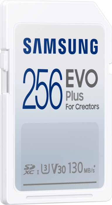 Samsung EVO Plus for Creators R130 SDXC 256GB, UHS-I U3, Class 10