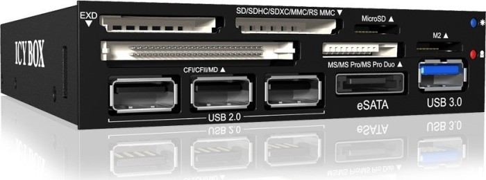 RaidSonic Icy Box IB-864-B Multi-slot-Czytniki kart pamięci, USB 2.0 9-Pin nasadki [wtyczka]