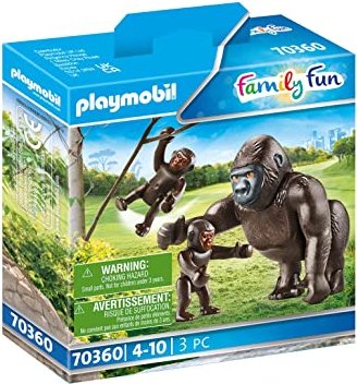 PLAYMOBIL 70360 Gorilla mit Babys ab 4 Jahren 